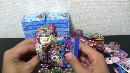 20パックまとめ斬り!!妖怪ウォッチ 妖怪メダルドリーム02 BOX開封  Yo-kai Watch-iLlQgMa8ZEg