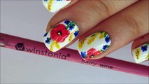 Field flowers freehand nailart with Winstonia 'berry wine' brush 31DC2016 day 14 floral nails-PtNkuXaMqSY