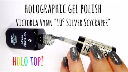 Gel polish holographic nailporn   Victoria Vynn 109 Silver scyscraper holo hybryda-E-DTZRg8RxI