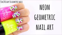 Neon nail art tutorial 31dc2016 day 16 geometric nails-yTkmWAY56QI