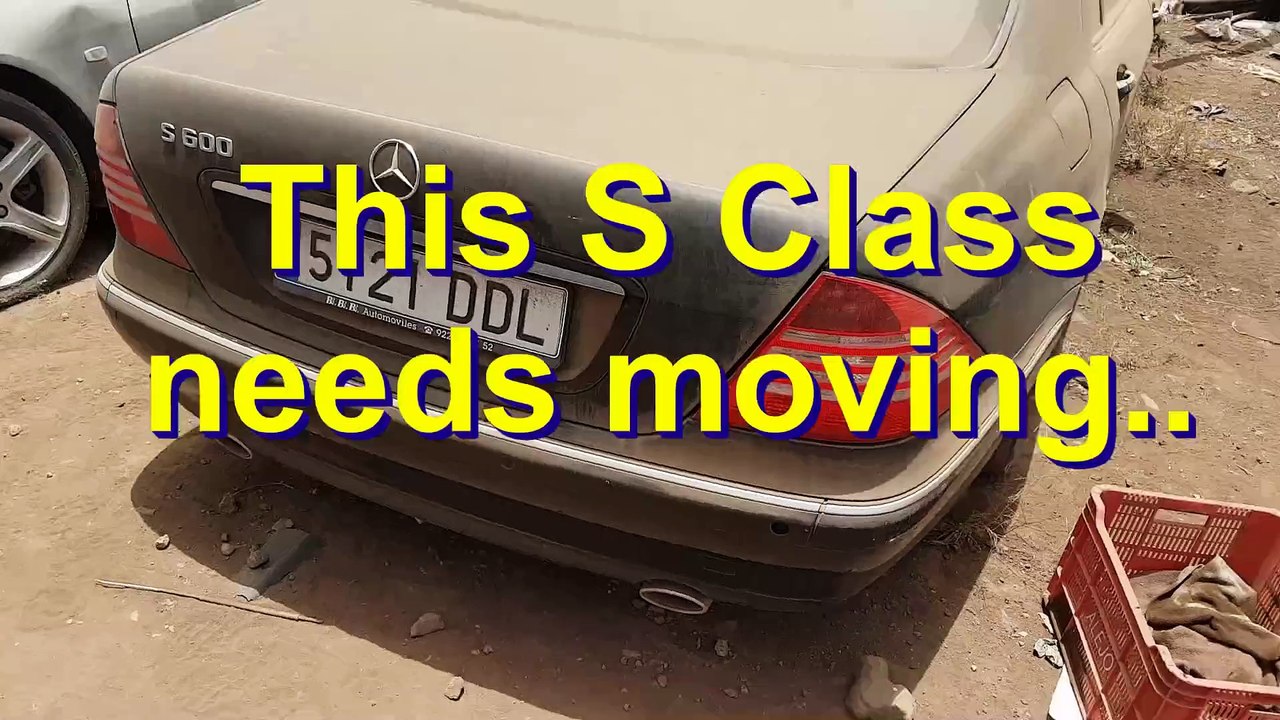 Mercedes S600 field find 1st start in years. Old start cold start.