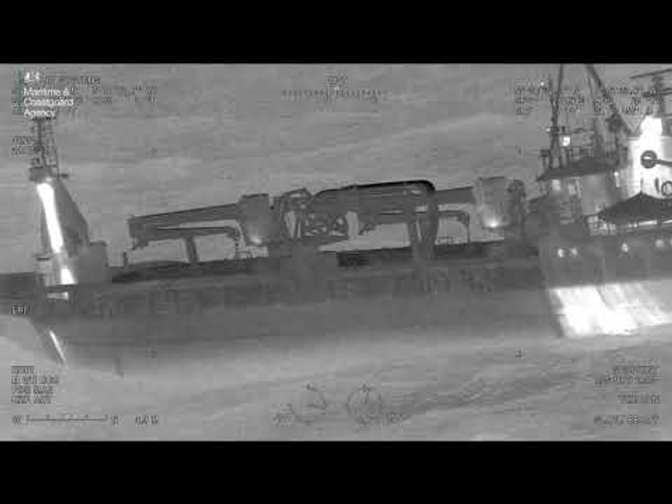 Cargo Ship Suffers Engine Failure and Drifts in Fierce Weather Conditions