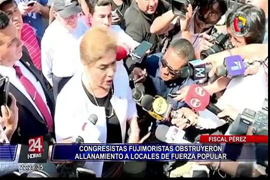 Fiscal Pérez afirma que congresistas fujimoristas obstruyeron allanamiento a locales de su bancada