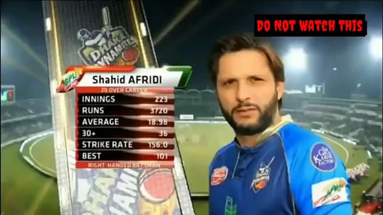 Shahid Afridi (Lala) Latest Batting in BPL