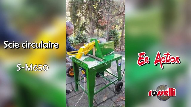 Banc de scie circulaire pour bois de chauffage avec disque widia S-M650 - Rosselli Snc