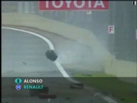 Crash GP Brazil 2003 Fernando Alonso