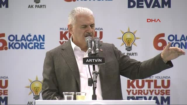 Artvin-Başbakan Binali Yıldırım Artvin 6. Olağan İl Kongresinde Konuştu