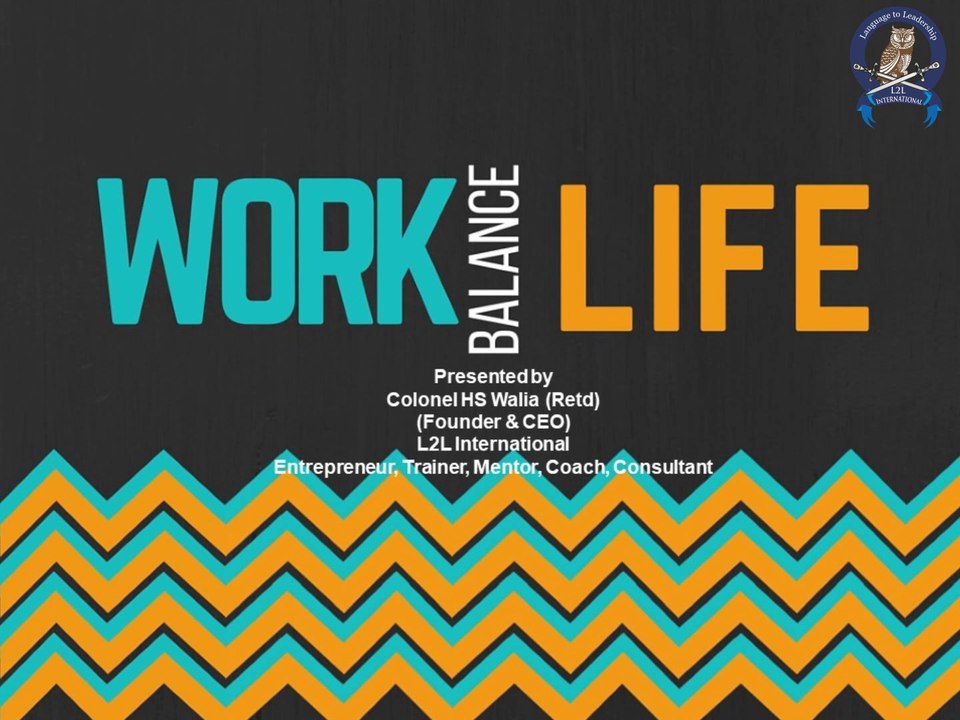 Manage Work Balance in Life | Col. HS Walia