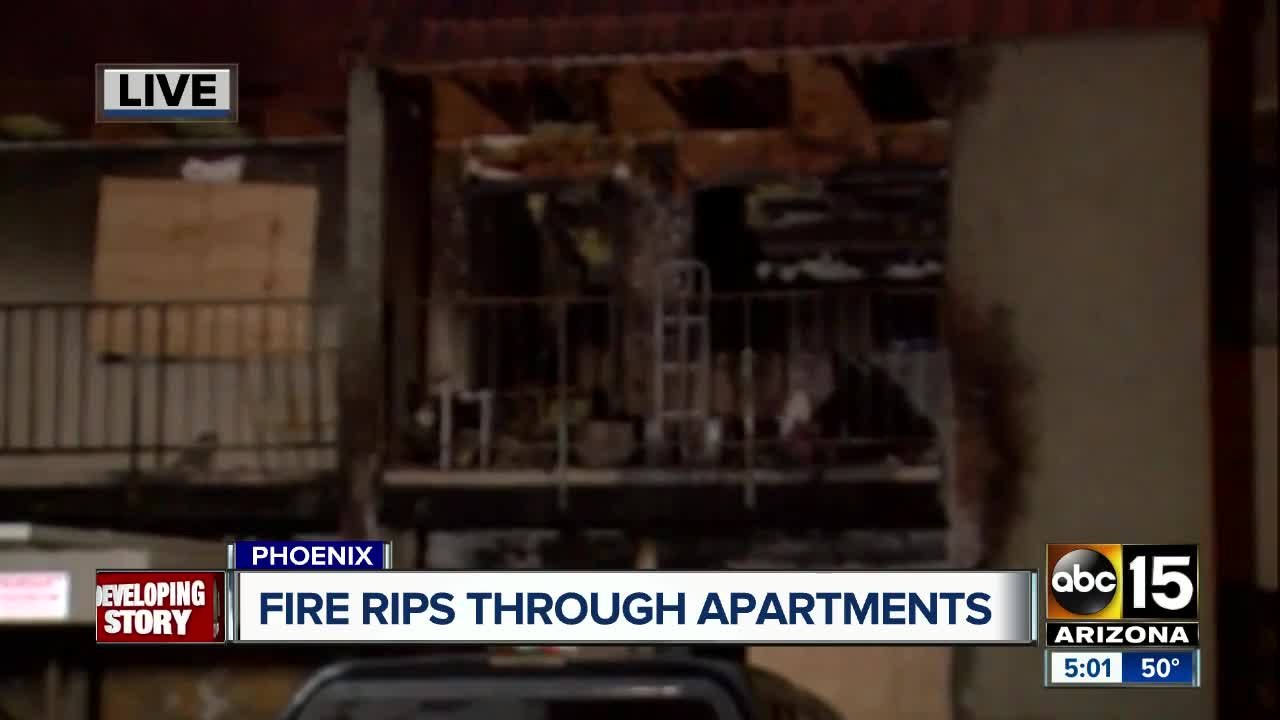 Fire tears through Phoenix apartment complex
