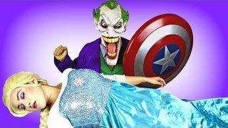 Frozen Elsa & Spiderman PINATA SURPRISE Joker Captain America Toys Superhero Fun in real life