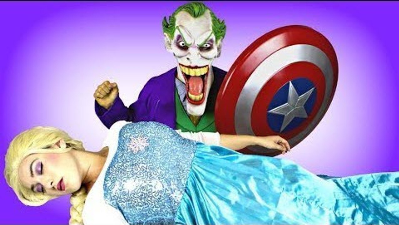 Frozen Elsa & Spiderman PINATA SURPRISE Joker Captain America Toys Superhero Fun in real life