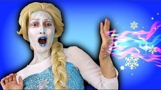 Frozen Elsa FROSTBITE Spiderman Belle Maleficent Joker Challenge Toys Fun Superhero in real life