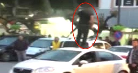 Kardeşine Verilen Cezaya Kızan Genç, Otomobilin Üzerine Çıkarak Havaya Ateş Açtı
