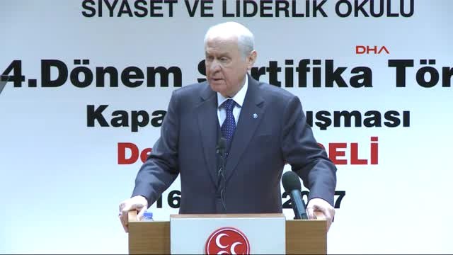 Bahçeli MHP Siyaset ve Liderlik Okulunun Sertifika Törenine Katıldı