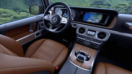 2019 G-class w464 interior - nut brown leather and walnut wood trim