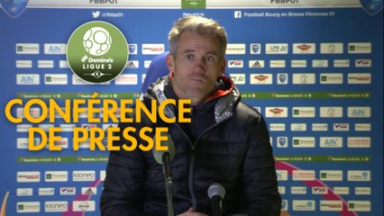 Conférence de presse FBBP 01 - FC Lorient (2-2) : Hervé DELLA MAGGIORE (BBP) - Mickaël LANDREAU (FCL) - 2017/2018