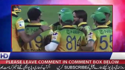 Zareen Khan Dancing on Shahid Afridi Hatrick vs Maratha Arabians in T10 Cricket League Dubai