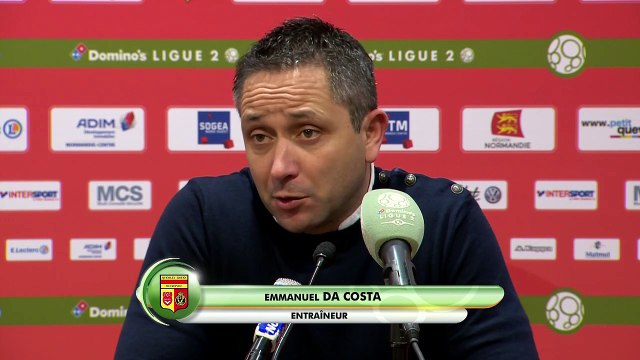 Réaction d'Emmanuel Da Costa et Jean-Marc Furlan après Quevilly-Rouen - Stade Brestois 29