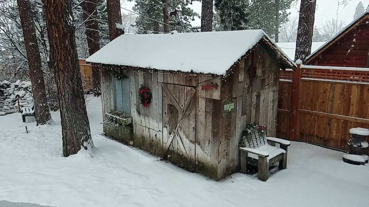 Magical Snow in Slo-Motion and a Christmas Shed