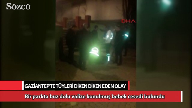 Gaziantep'te parkta valize buzla konulmuş bebek cesedi bulundu