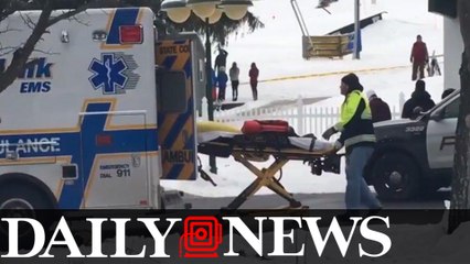 Ski lift malfunctions, chairs slam into each other