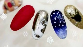 4 EASY CHRISTMAS NAIL IDEAS _ NAIL ART _ Zimowe _ Świąteczne wzory na paznokcie-FPMsPvjw5TM