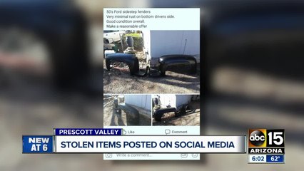 Man arrested after posting stolen items on social media