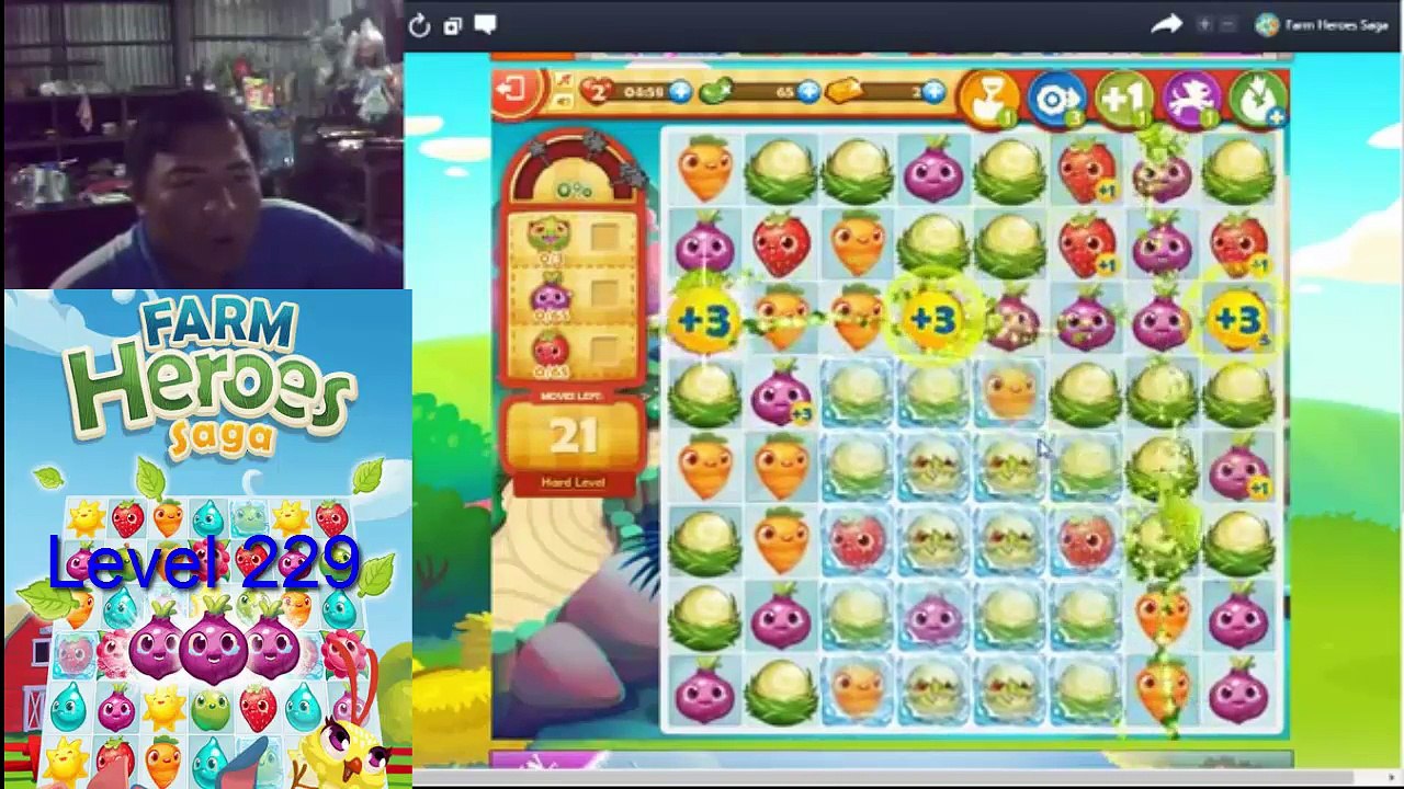 Vượt qua Level 229 không dùng pet l FARM HERO