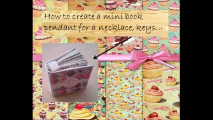 Art & Craft DIY _ How to create a mini book pendant for a necklace,keys...