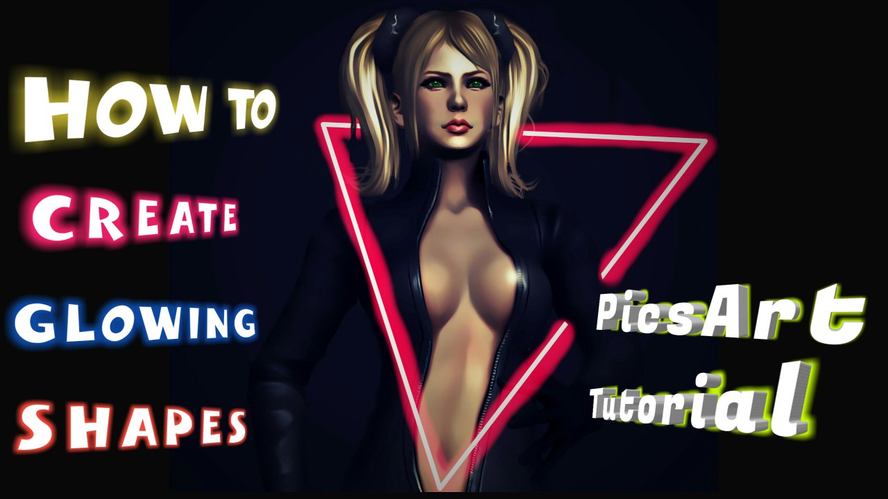 How To Create Glowing Shapes in PicsArt - by XxBA666xX