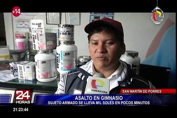 San Martín de Porres: Sujeto armado asalta gimnasio y se lleva mil soles de la caja chica