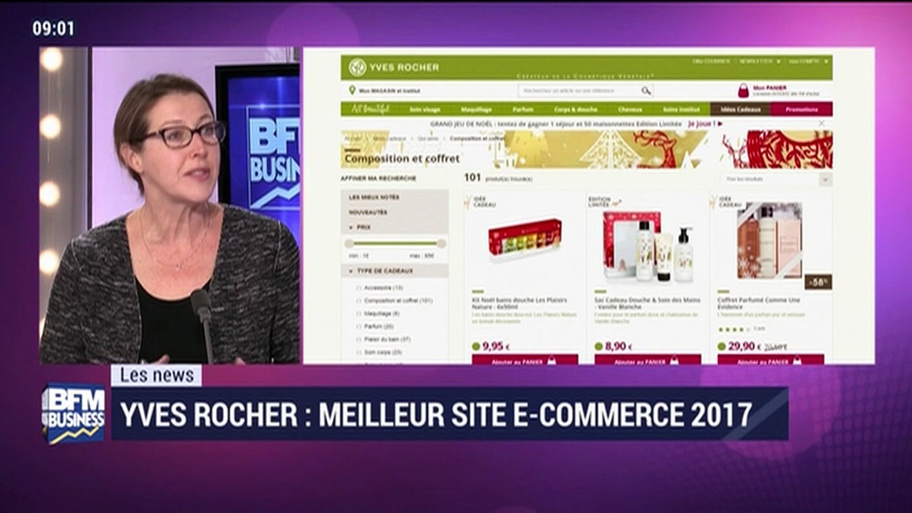 Les News: Yves Rocher, meilleur site e-commerce par la Fevad -16/12