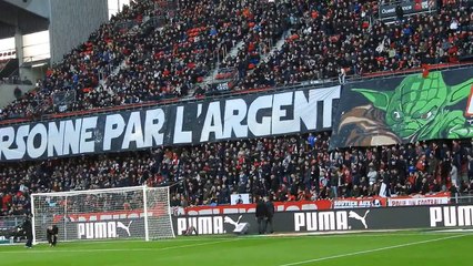 16/12/17 : SRFC-PSG : banderole d'avant-match du RCK