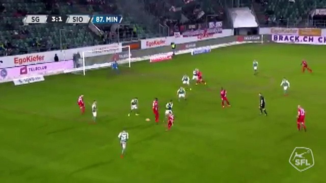 Sankt Gallen 3:2 Sion  ( Swiss Super League 16 December)