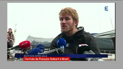"Je m'attendais pas à ça, je suis honnête", "j'aurais jamais imaginé battre autant le record", dit François Gabart