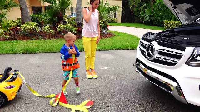 Vlad CrazyShow Влад Крези Шоу -Funny Baby Little Driver on Colored Power Wheels in Real Life SKIT