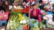 Asian Street Market Market Food Tour Cambodian Local Market Food Sales
