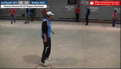 64ème de la Coupe de France 2017/2018 : Le Pouzin vs Arlanc - Doublettes