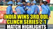 India wins 3rd ODI by 8 wickets, clinch the 3 match series 2-1, Dhawan & Iyer shine | Oneindia News