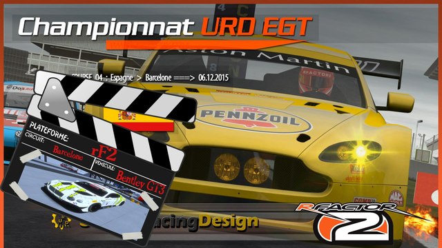 Tour de piste à Barcelone en Bentley GT3 sur rFactor 2