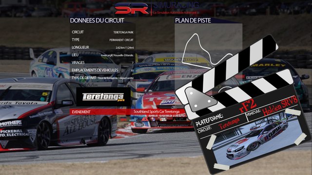 Tour de piste à Teretonga en Holden Commodore SRV8 sur rFactor 2