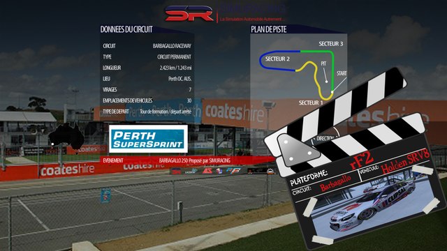 Tour de piste à Barbagallo en Holden commodore SRV8 sur rFactor 2