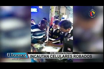 Incautan celulares robados en megaoperativo