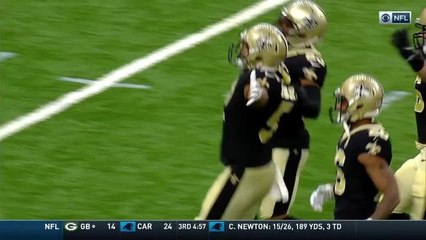 Crawley's deflection lands perfectly in Robertson's hands for INT