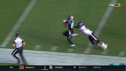 Keelan Cole races by Texans' defense for 73 yards