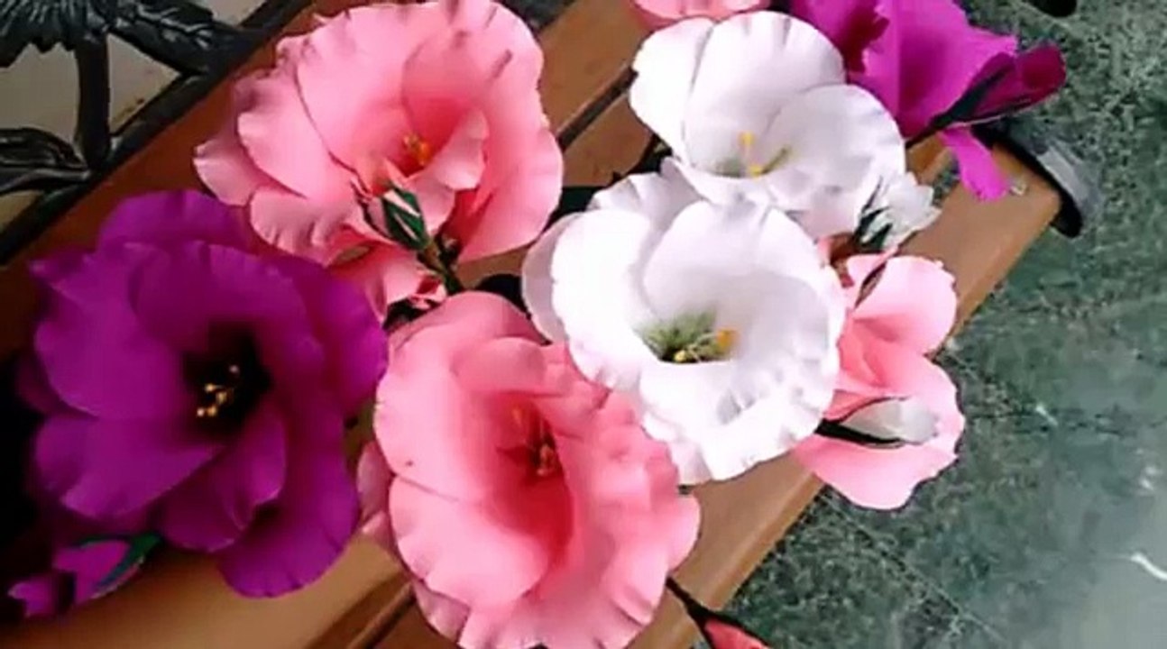 How to make Paper flowers Eustoma / Lisianthus (Flower # 57)