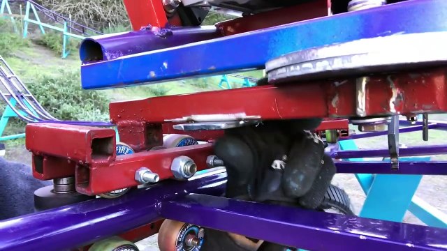 Backyard Roller Coaster - Our Brakes Broke The Cart!