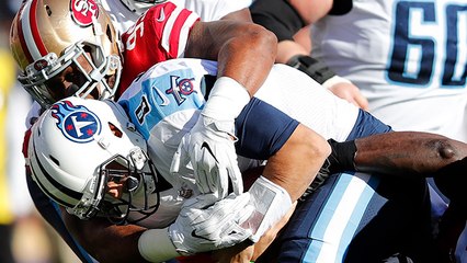 DeForest Buckner sacks Marcus Mariota on Titans' first play