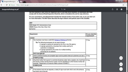 DCA garage and parking lot checklist