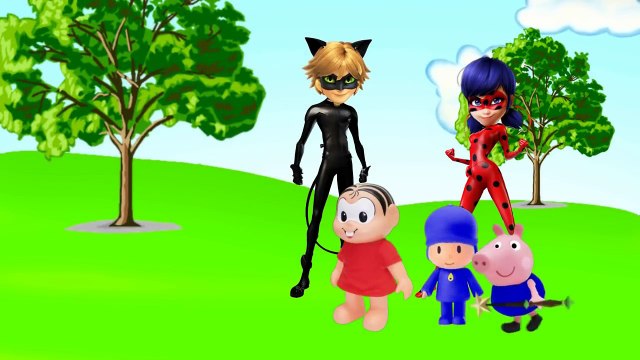 NOVELINHAS COM BEBES DA LADYBUG CAT NOIR POCOYO GALINHA PINTADINHA MONICA e GEORGE PIG TOYKIDS-g1izwu9hlcM
